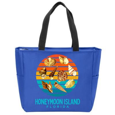 Honeymoon Island Florida Beach Shells Novelty Funny Gift Zip Tote Bag