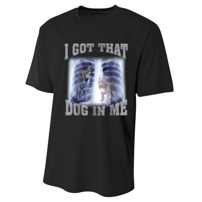 Hilarious I Got That Dog In Me Xray Meme Funny Performance Sprint T-Shirt