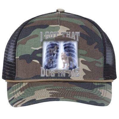 Hilarious I Got That Dog In Me Xray Meme Funny Retro Rope Trucker Hat Cap