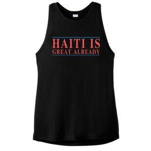 Haiti Is Great Already Ladies PosiCharge Tri-Blend Wicking Tank