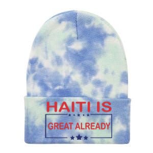 Haiti Is Great Already Haiti Pride Tie Dye 12in Knit Beanie