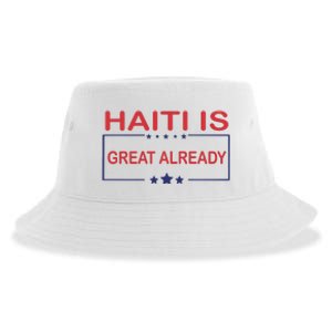 Haiti Is Great Already Haiti Pride Sustainable Bucket Hat