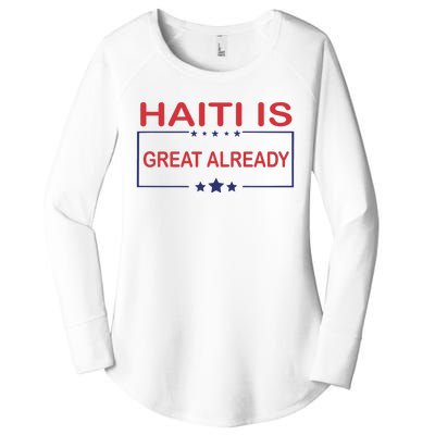 Haiti Is Great Already Haiti Pride Women's Perfect Tri Tunic Long Sleeve Shirt