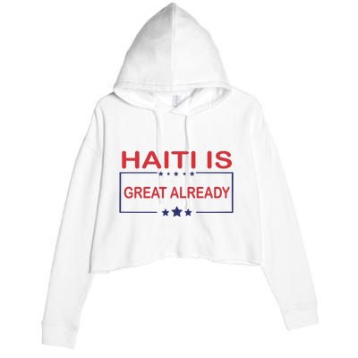 Haiti Is Great Already Haiti Pride Crop Fleece Hoodie