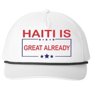 Haiti Is Great Already Haiti Pride Snapback Five-Panel Rope Hat