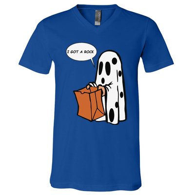 Halloween I Got A Rock Ghost V-Neck T-Shirt