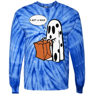 Halloween I Got A Rock Ghost Tie-Dye Long Sleeve Shirt