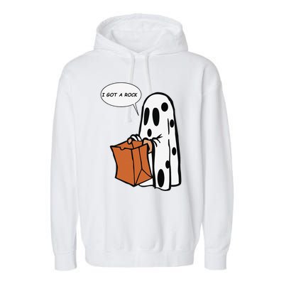 Halloween I Got A Rock Ghost Garment-Dyed Fleece Hoodie