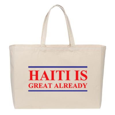 Haiti Is Great Alreadysupport Haiti Pride Cotton Canvas Jumbo Tote