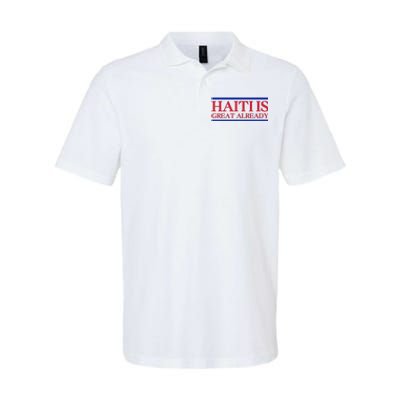 Haiti Is Great Already Softstyle Adult Sport Polo