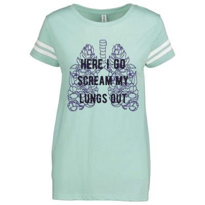 Here I Go Scream My Lungs Out Enza Ladies Jersey Football T-Shirt