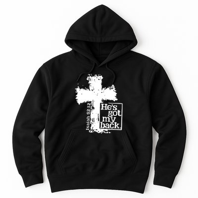 He Is Got My Back Inspirational Christian Hoodie