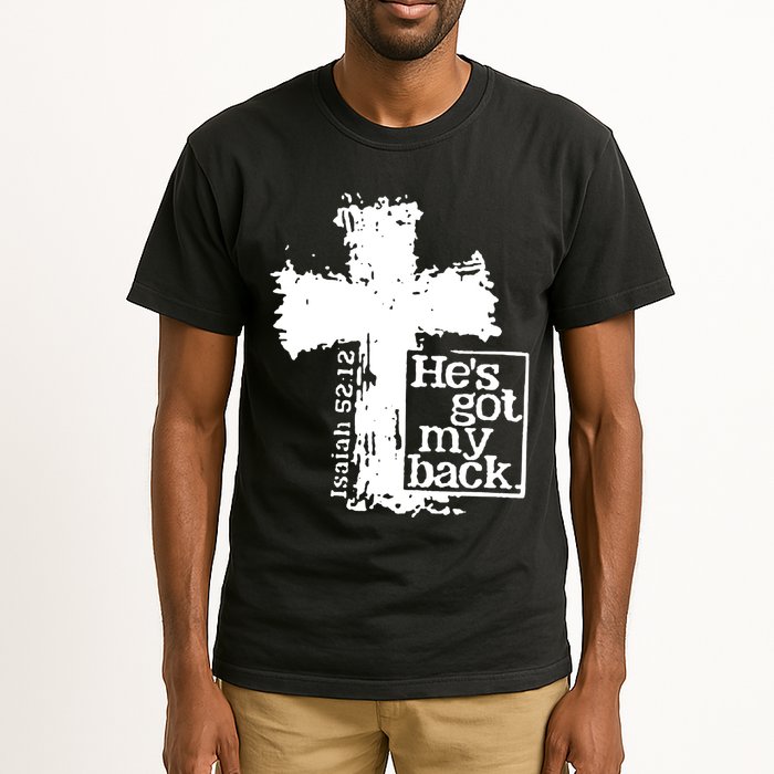 He Is Got My Back Inspirational Christian Tall T-Shirt