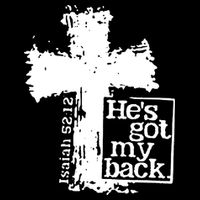 He Is Got My Back Inspirational Christian Button