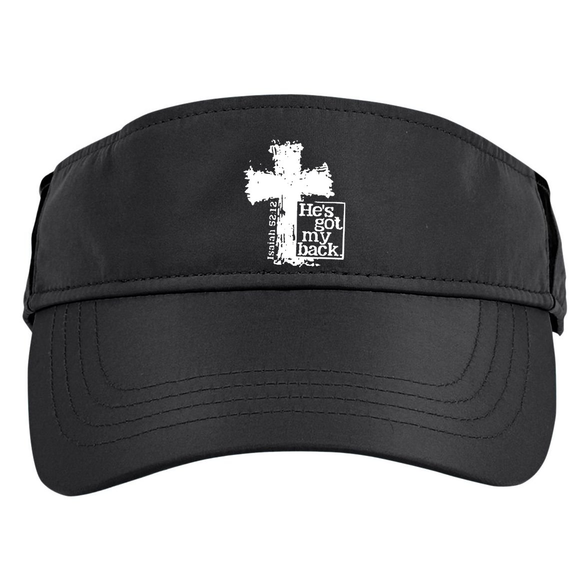 He Is Got My Back Inspirational Christian Adult Drive Performance Visor