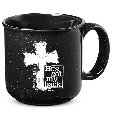 He Is Got My Back Inspirational Christian 15oz Campfire Ceramic Mug