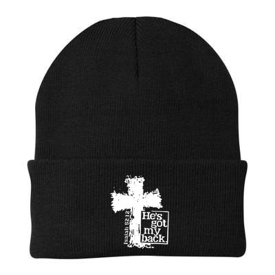 He Is Got My Back Inspirational Christian Beanie