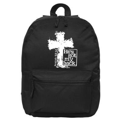 He Is Got My Back Inspirational Christian 16 in Basic Backpack