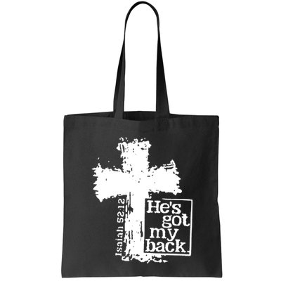 He Is Got My Back Inspirational Christian Bag