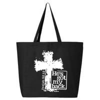 He Is Got My Back Inspirational Christian 25L Jumbo Tote