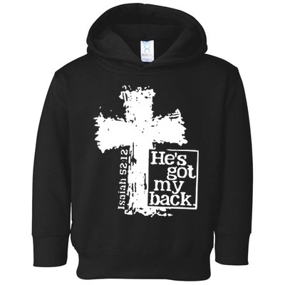 He Is Got My Back Inspirational Christian Toddler Hoodie
