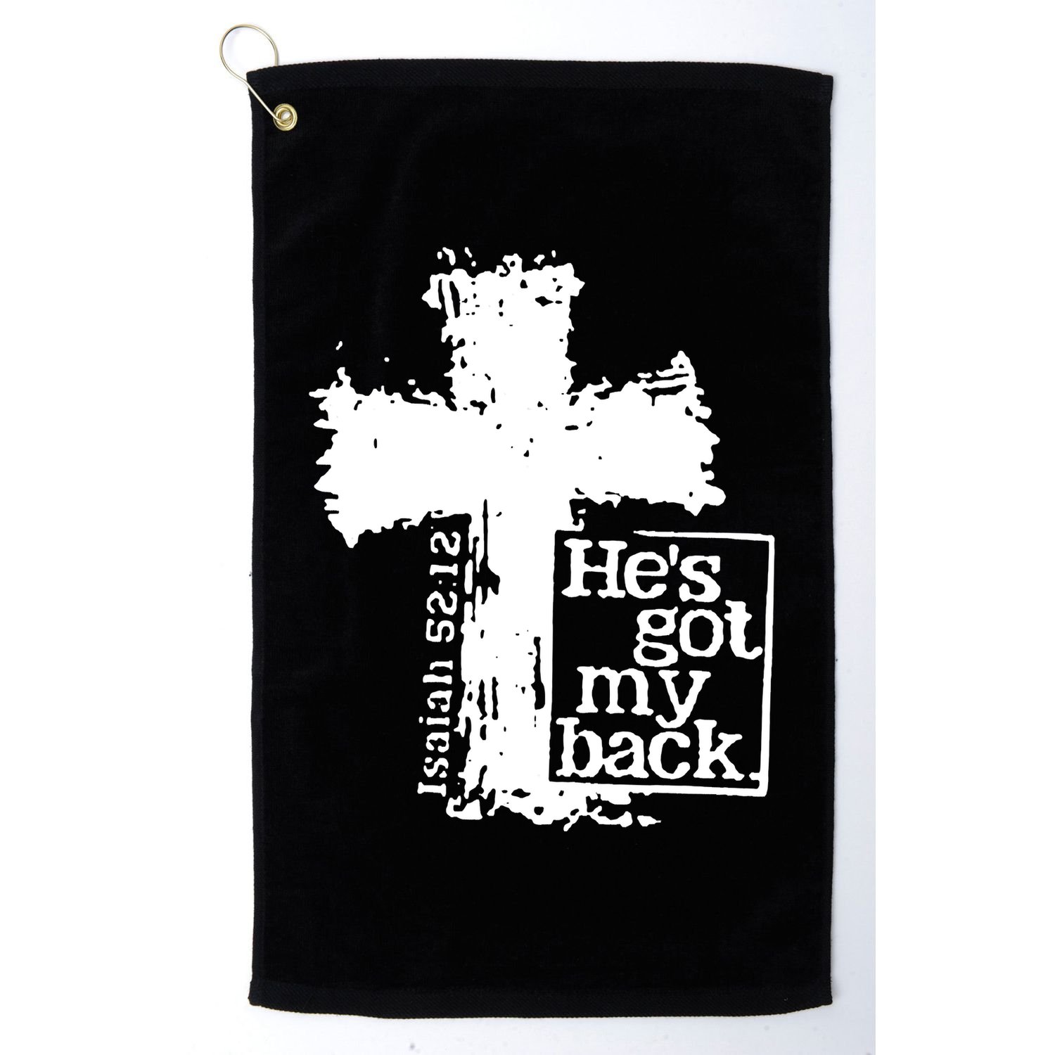 He Is Got My Back Inspirational Christian Golf Towel