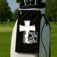 He Is Got My Back Inspirational Christian Golf Towel