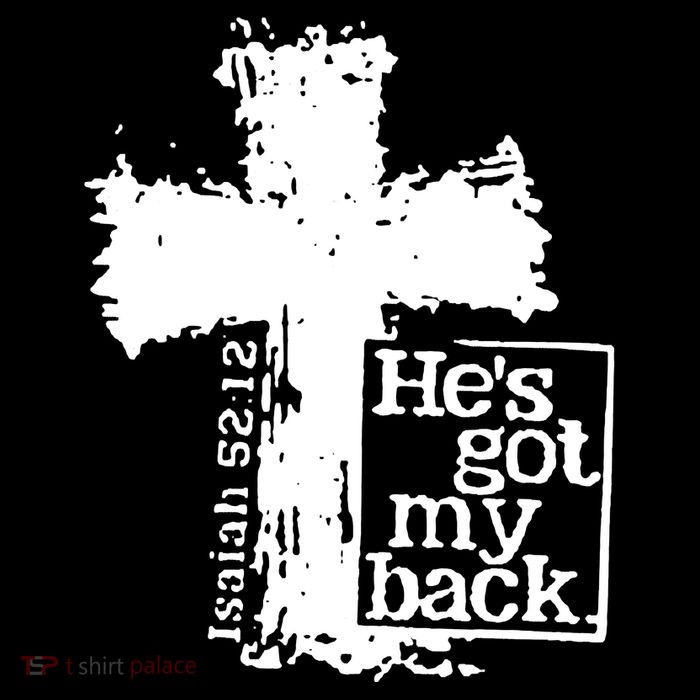 He Is Got My Back Inspirational Christian Short Acrylic Beanie