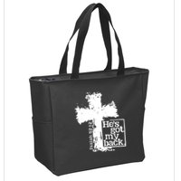 He Is Got My Back Inspirational Christian Zip Tote Bag