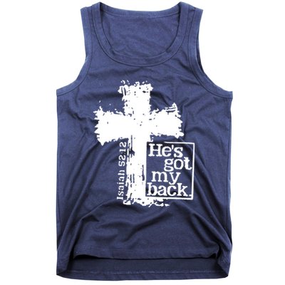 He Is Got My Back Inspirational Christian Tank Top