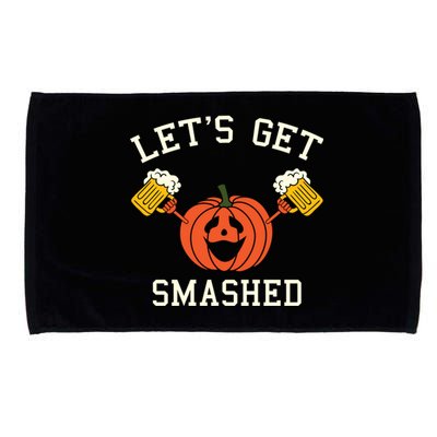 Halloween Ing Gift Pumpkin Says LetS Get Smashed Gift Microfiber Hand Towel