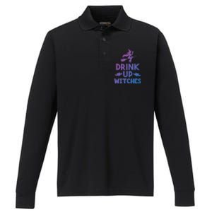 Halloween Ing Gift Up Witches Meaningful Gift Performance Long Sleeve Polo