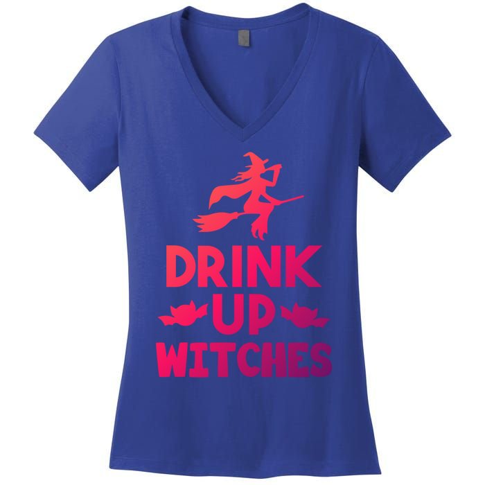 Halloween Ing Gift Up Witches Meaningful Gift Women's V-Neck T-Shirt