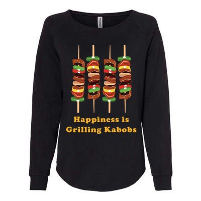 Happiness Is Grilling Kabobs Food Meat Chef Cook Culinary Cute Gift Womens California Wash Sweatshirt