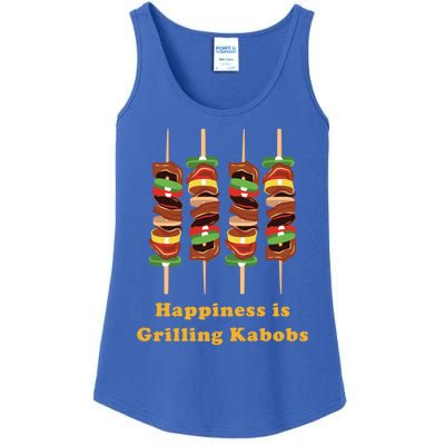 Happiness Is Grilling Kabobs Food Meat Chef Cook Culinary Cute Gift Ladies Essential Tank