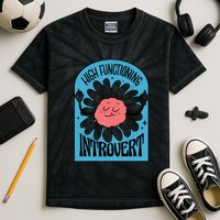 High Functioning Introvert Kids Tie-Dye T-Shirt