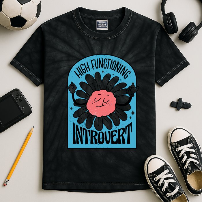 High Functioning Introvert Kids Tie-Dye T-Shirt
