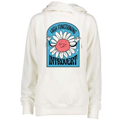 High Functioning Introvert Womens Funnel Neck Pullover Hood