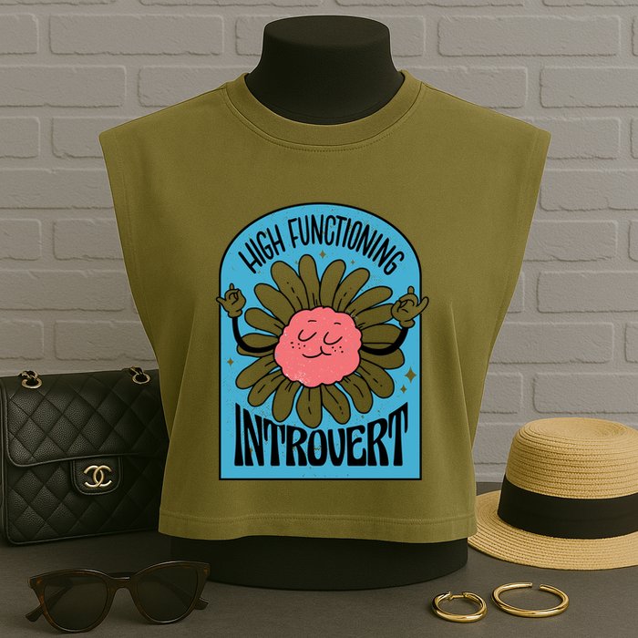 High Functioning Introvert Garment-Dyed Women's Muscle Tee
