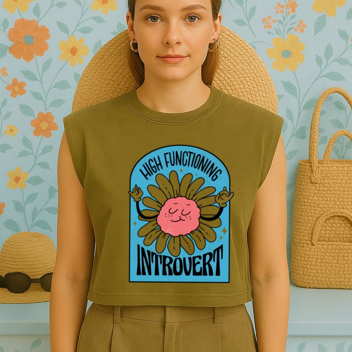High Functioning Introvert Garment-Dyed Women's Muscle Tee