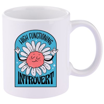 High Functioning Introvert 11oz C Handle Ceramic Mug