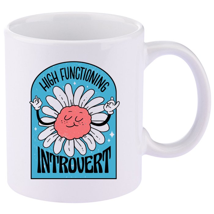 High Functioning Introvert 11oz C Handle Ceramic Mug