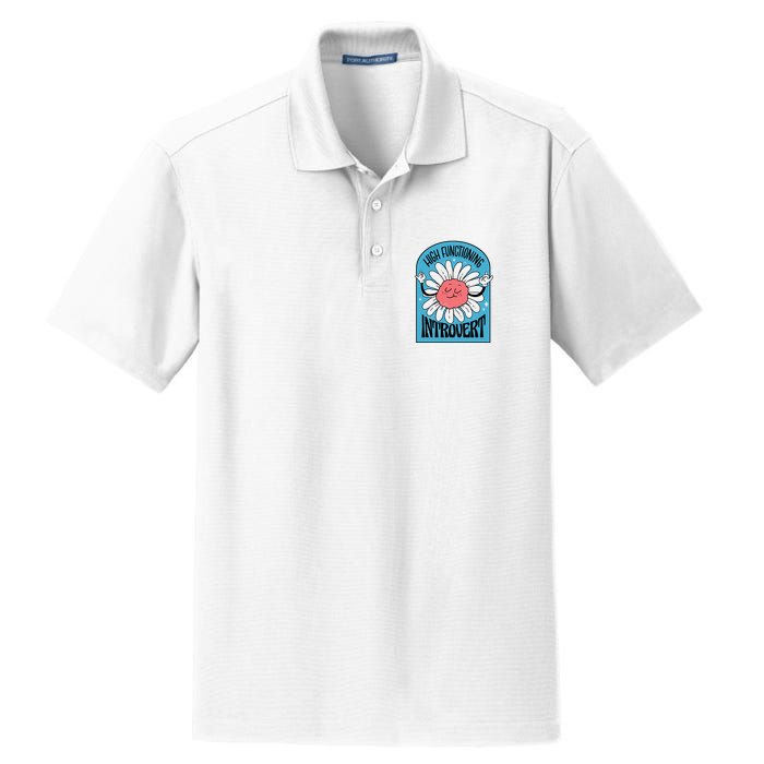 High Functioning Introvert Dry Zone Grid Polo