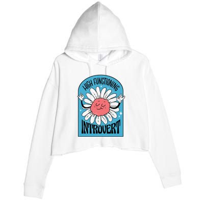 High Functioning Introvert Crop Fleece Hoodie