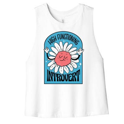 High Functioning Introvert Women's Racerback Cropped Tank