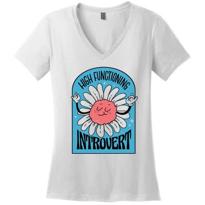 High Functioning Introvert Women's V-Neck T-Shirt