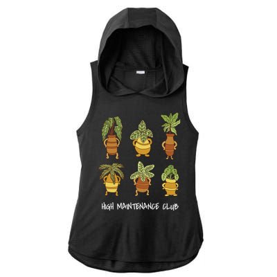 High Maintenance Club Plant Ladies PosiCharge Tri-Blend Wicking Draft Hoodie Tank