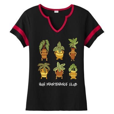 High Maintenance Club Plant Ladies Halftime Notch Neck Tee