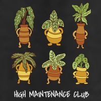 High Maintenance Club Plant 7 Panel Mesh Trucker Snapback Hat