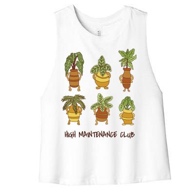 High Maintenance Club Plant Women's Racerback Cropped Tank